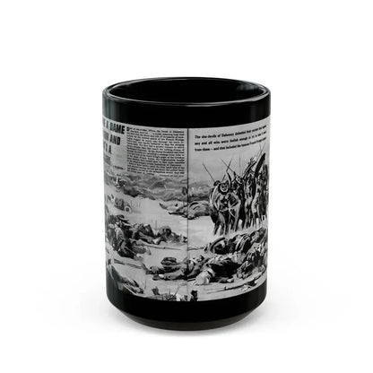 Give A Dame A Gun And She's A Killer, Real Men, February 1971 - Black Coffee Mug 15oz - Go Mug Yourself