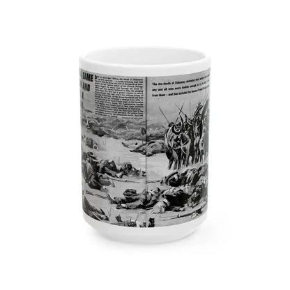 Give A Dame A Gun And She's A Killer, Real Men, February 1971 - White Coffee Mug 15oz - Go Mug Yourself