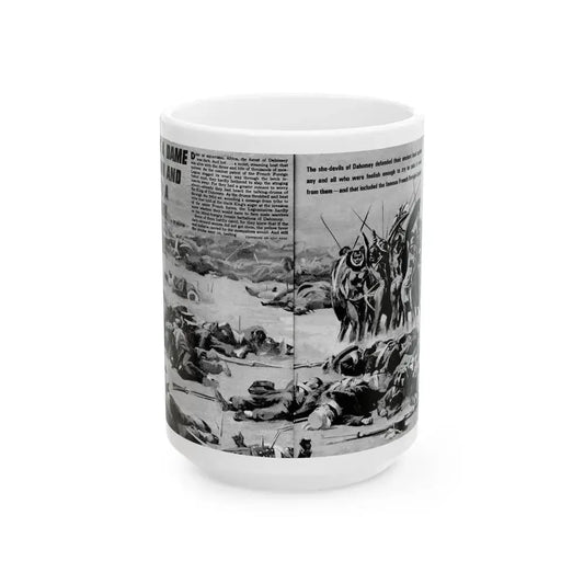 Give A Dame A Gun And She's A Killer, Real Men, February 1971 - White Coffee Mug 15oz - Go Mug Yourself