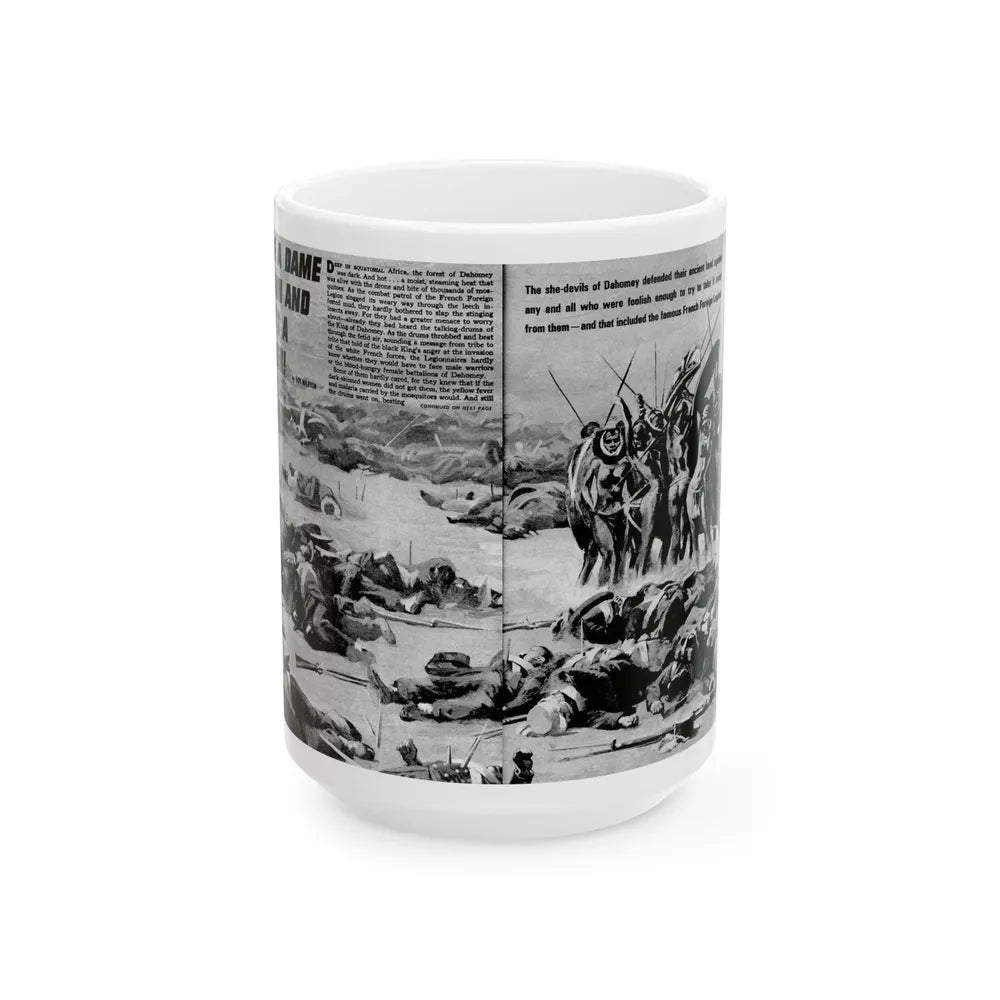 Give A Dame A Gun And She's A Killer, Real Men, February 1971 - White Coffee Mug-15oz-Go Mug Yourself