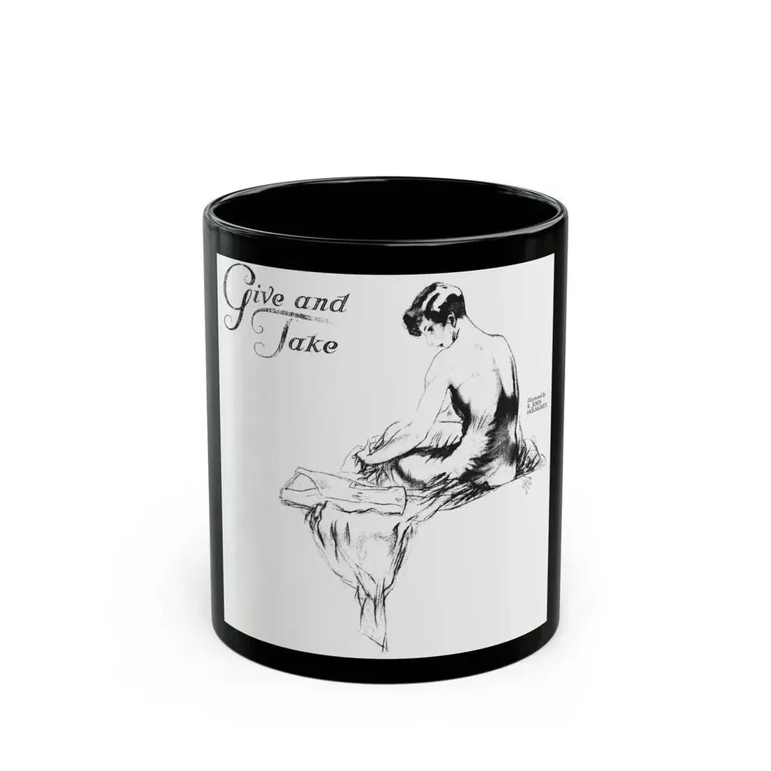 Give and Take (1), Collier's, February 11, 1928 - Black Coffee Mug 11oz - Go Mug Yourself