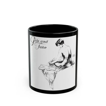 Give and Take (1), Collier's, February 11, 1928 - Black Coffee Mug 11oz - Go Mug Yourself