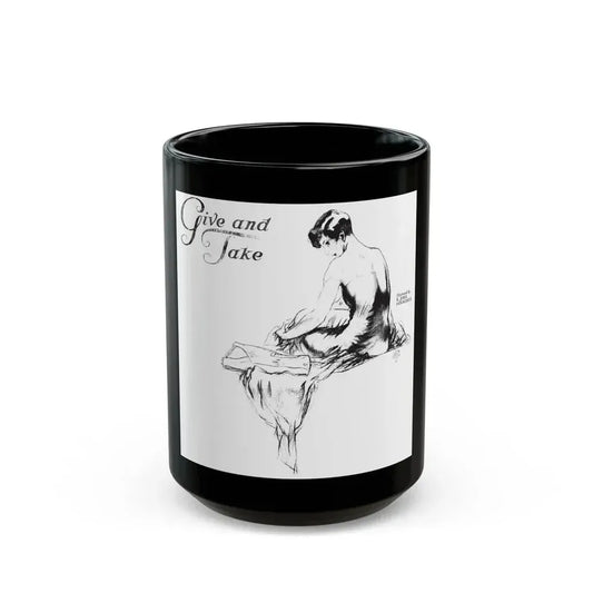 Give and Take (1), Collier's, February 11, 1928 - Black Coffee Mug 15oz - Go Mug Yourself