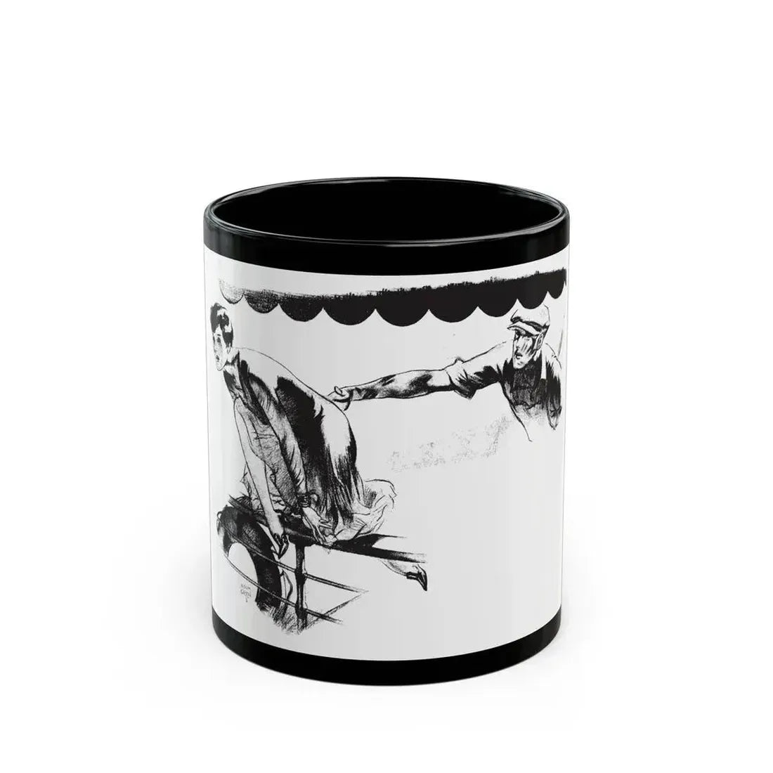 Give and Take (2), Collier's, February 11, 1928 - Black Coffee Mug 11oz - Go Mug Yourself