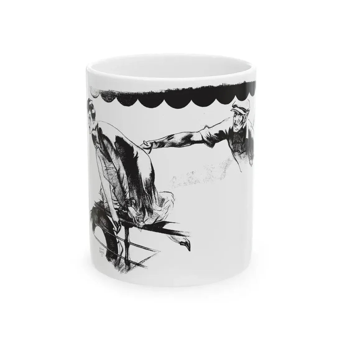 Give and Take (2), Collier's, February 11, 1928 - White Coffee Mug 11oz - Go Mug Yourself