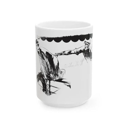 Give and Take (2), Collier's, February 11, 1928 - White Coffee Mug 15oz - Go Mug Yourself
