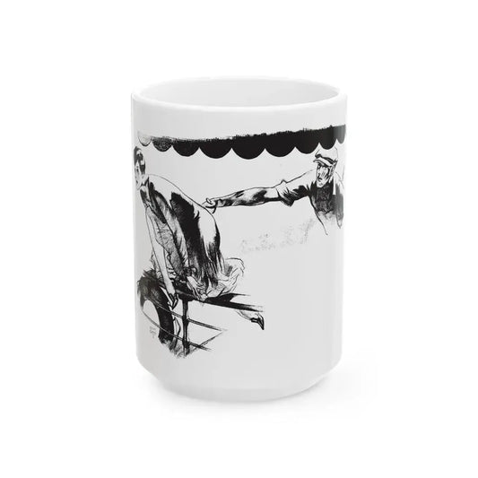 Give and Take (2), Collier's, February 11, 1928 - White Coffee Mug 15oz - Go Mug Yourself