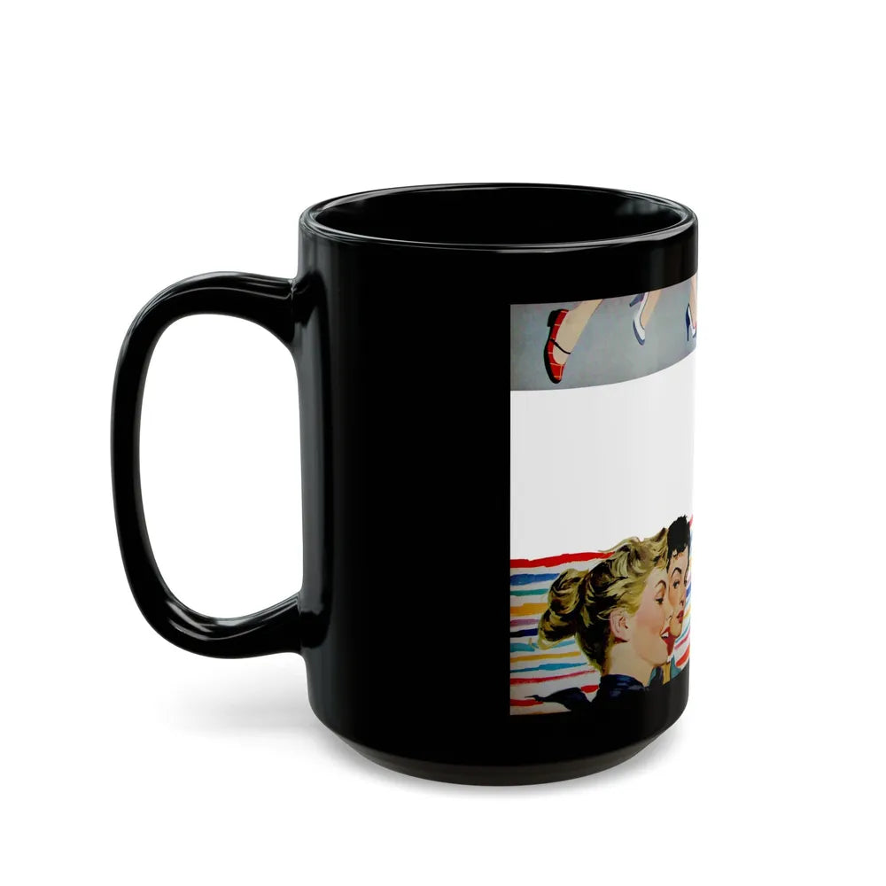 Give Me Just One Kiss by Virginia Lee, McCall's, 1953 - Black Coffee Mug-Go Mug Yourself