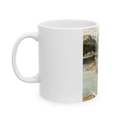 Glacier National Park, Saturday Evening Post cover, July 30, 1960 - White Coffee Mug-Go Mug Yourself