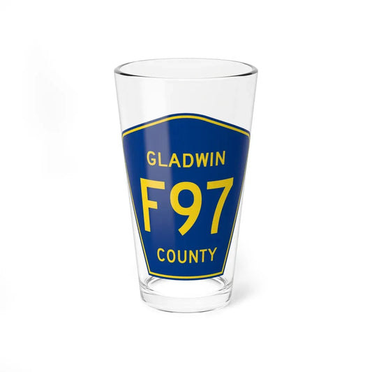 Gladwin County F-97 (Michigan) (Road Sign) Pint Glass 16oz 16oz - Go Mug Yourself