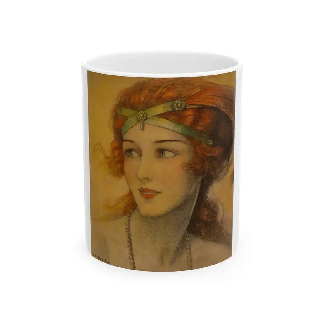Glamour in Red, Hearst's International Magazine cover, March 1923 - White Coffee Mug 11oz - Go Mug Yourself