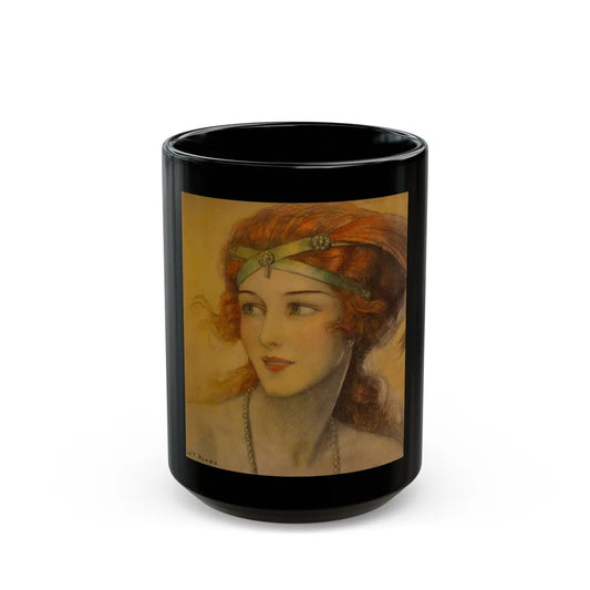 Glamour in Red, Hearst's International Magazine cover, March 1923 - Black Coffee Mug-15oz-Go Mug Yourself