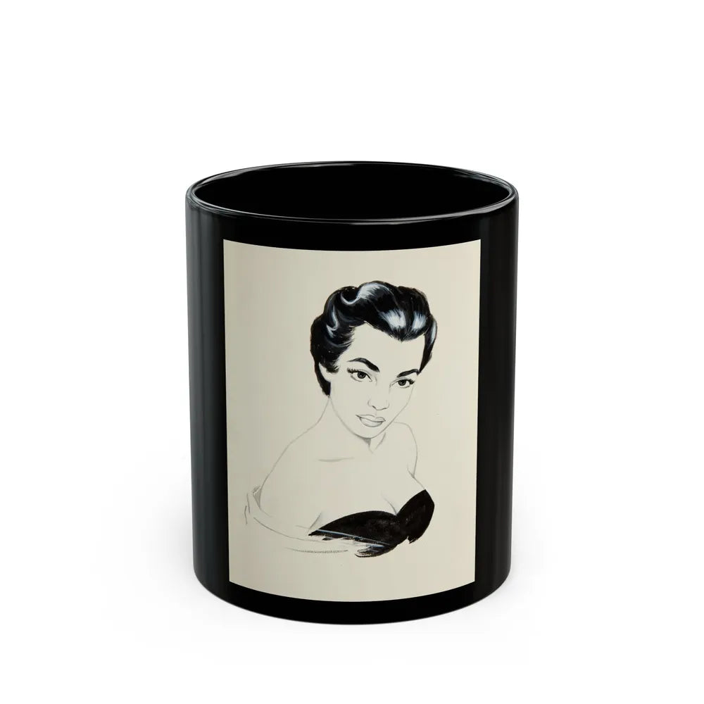 Glamour Portrait - Black Coffee Mug-11oz-Go Mug Yourself