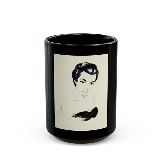 Glamour Portrait - Black Coffee Mug-15oz-Go Mug Yourself