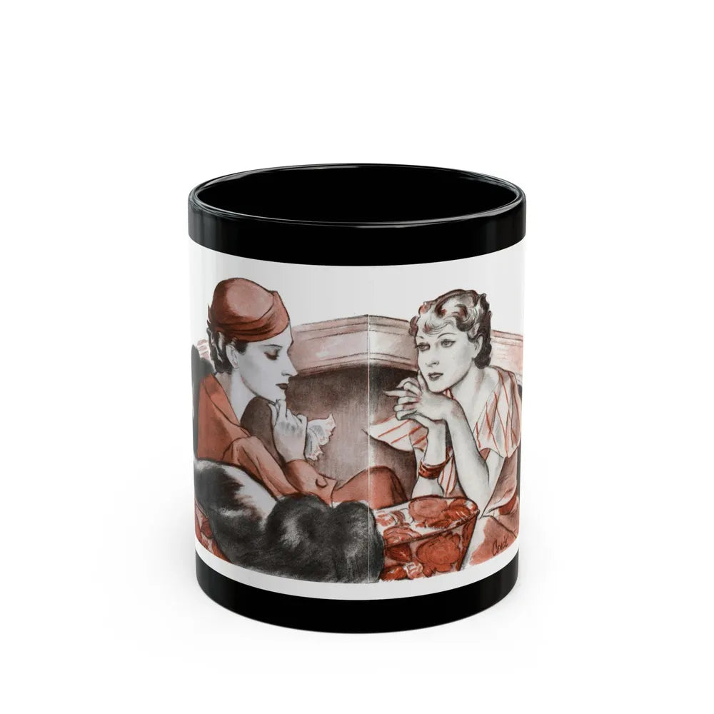 Glamour, The American Magazine, January 1934 - Black Coffee Mug-11oz-Go Mug Yourself