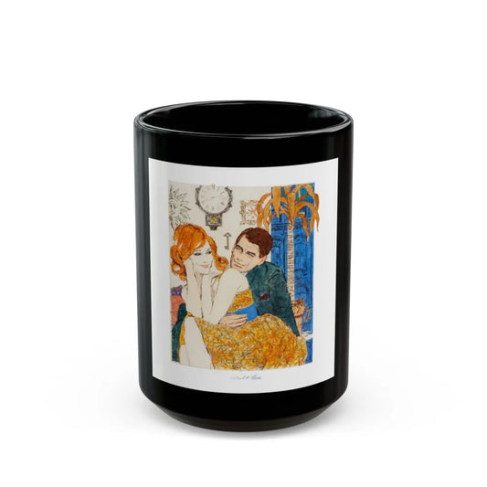 Glamourous Red Head Preliminary Artwork (1960) - Black Coffee Mug-15oz-Go Mug Yourself