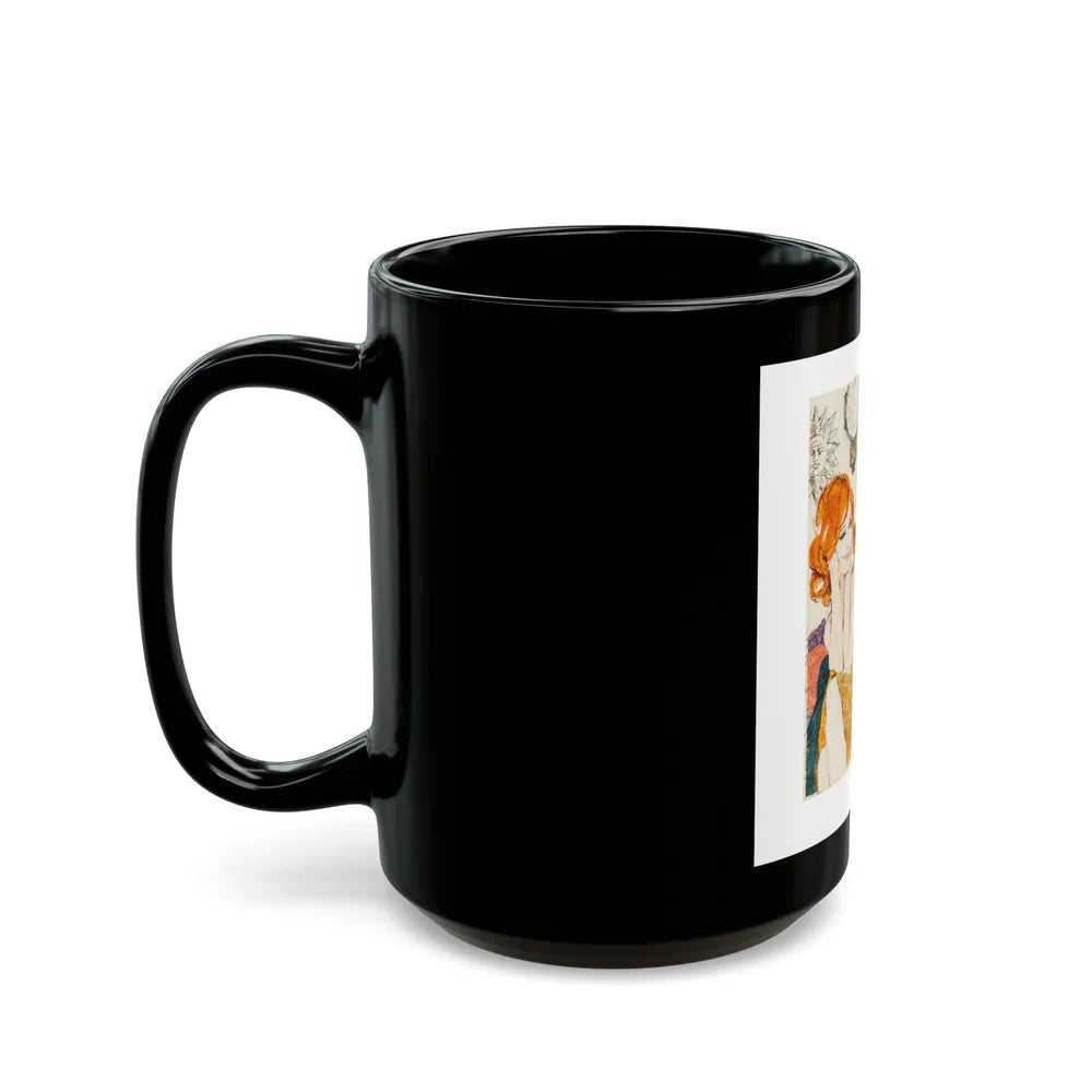 Glamourous Red Head Preliminary Artwork (1960) - Black Coffee Mug-Go Mug Yourself