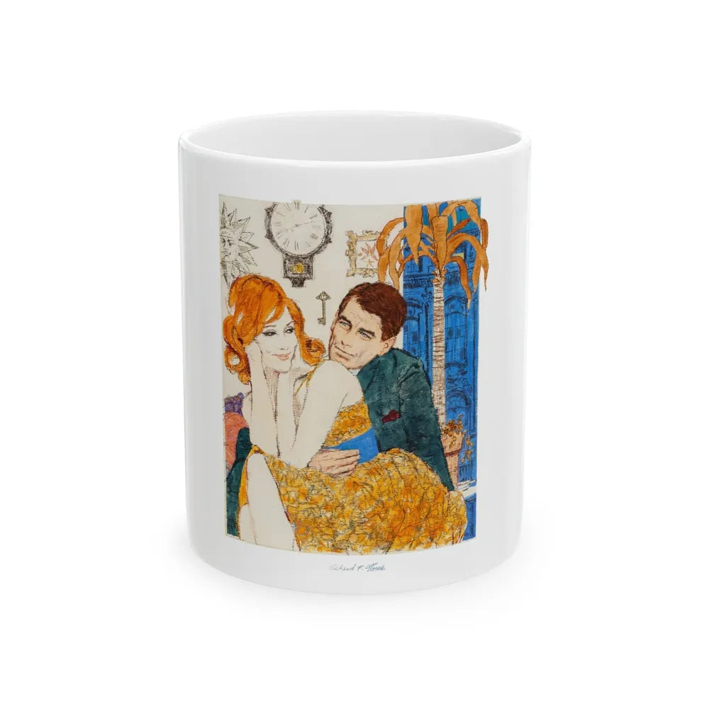 Glamourous Red Head Preliminary Artwork (1960) - White Coffee Mug-11oz-Go Mug Yourself