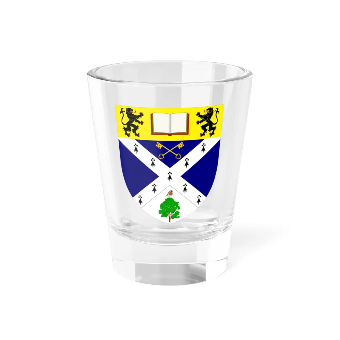 Glasgow Caledonian University arms (Scotland) (Coat of Arms) Shot Glass 1.5oz 1.5oz - Go Mug Yourself