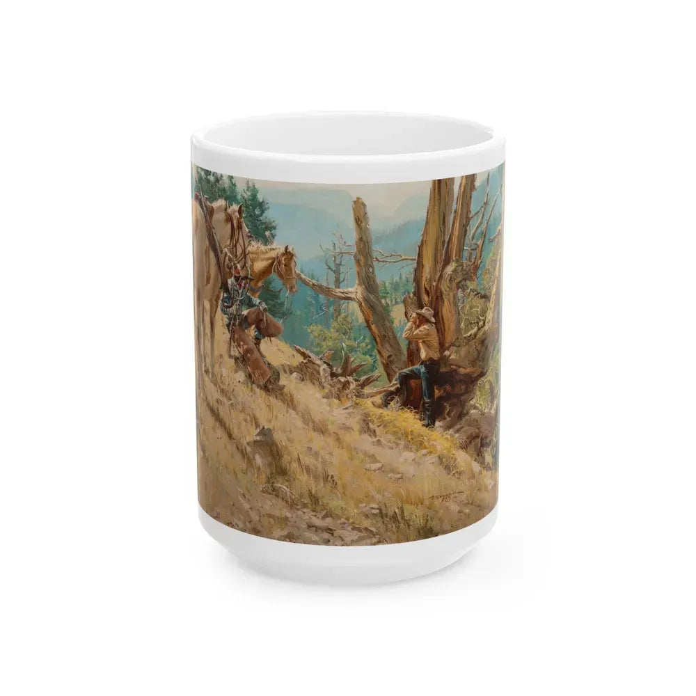 Glassing the Ridges - White Coffee Mug 15oz - Go Mug Yourself