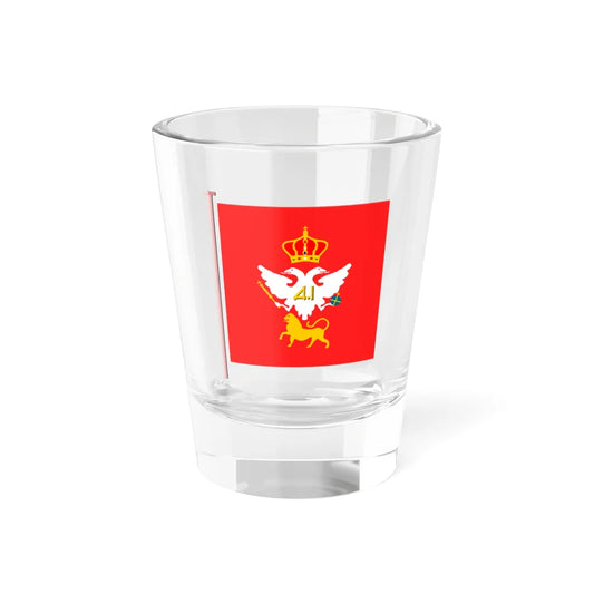 Glavna ratna zastava alaj barjak knjaza Danila I iz 1858 (Montenegro) Shot Glass 1.5oz 1.5oz - Go Mug Yourself