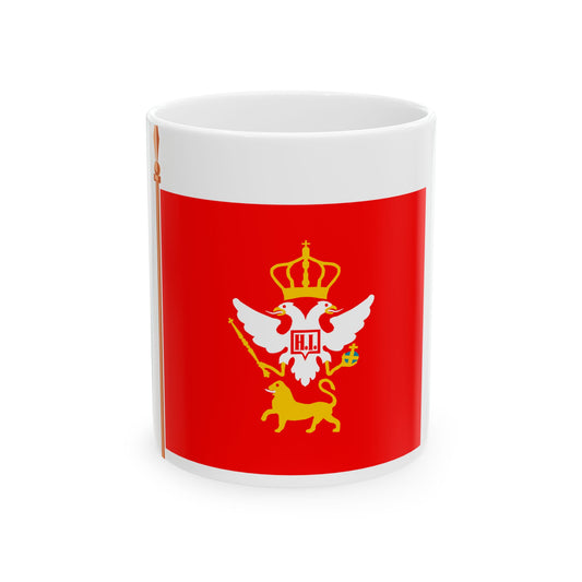 Glavna ratna zastava alaj barjak knjaza Nikole I (Montenegro) White Coffee Mug-11oz-Go Mug Yourself