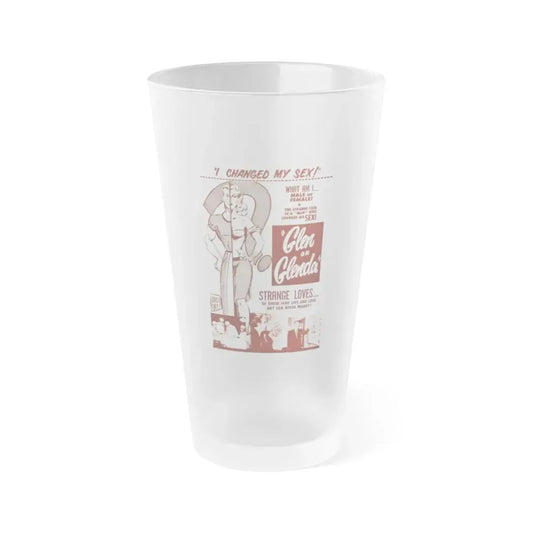 GLEN OR GLENDA 1953 Movie Poster - Frosted Pint Glass 16oz Default Title - Go Mug Yourself