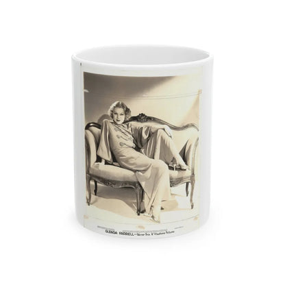 Glenda Farrell #18 (Vintage Female Icon) White Coffee Mug-11oz-Go Mug Yourself