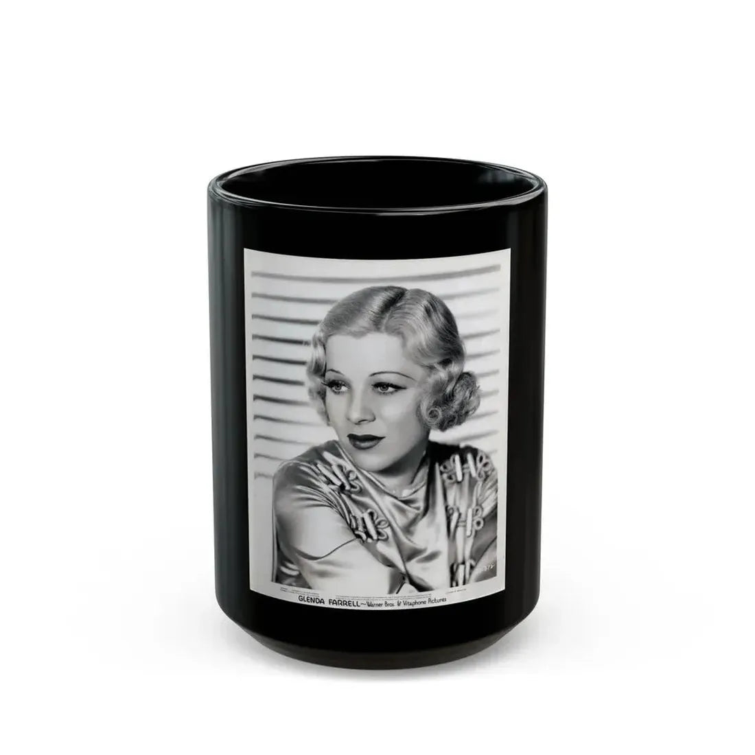 Glenda Farrell #26 (Vintage Female Icon) Black Coffee Mug 15oz - Go Mug Yourself