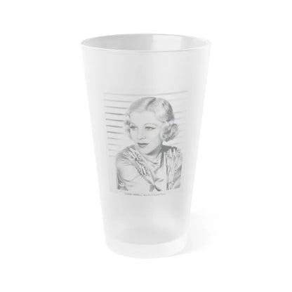 Glenda Farrell #26 (Vintage Female Icon) Frosted Pint Glass 16oz-16oz-Frosted-Go Mug Yourself