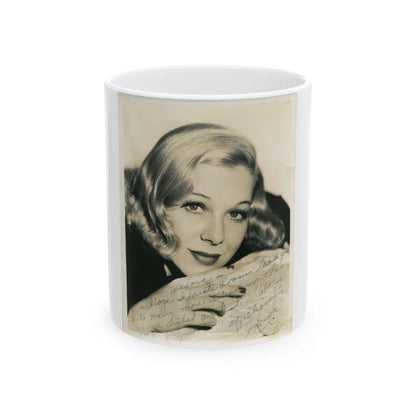 Glenda Farrell #28 (Vintage Female Icon) White Coffee Mug-11oz-Go Mug Yourself