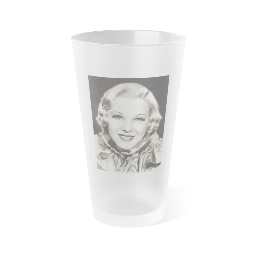 Glenda Farrell #31 (Vintage Female Icon) Frosted Pint Glass 16oz-16oz-Frosted-Go Mug Yourself