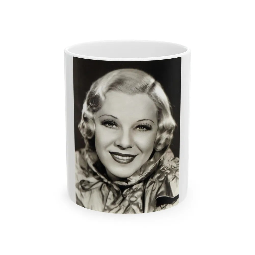 Glenda Farrell #31 (Vintage Female Icon) White Coffee Mug-11oz-Go Mug Yourself