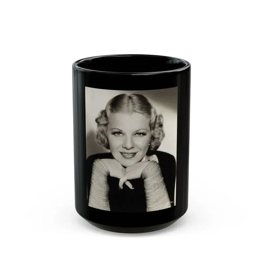 Glenda Farrell #32 (Vintage Female Icon) Black Coffee Mug 15oz - Go Mug Yourself