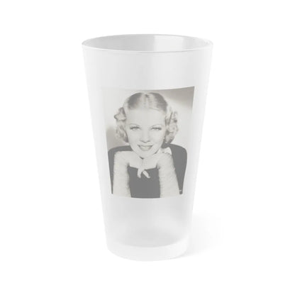 Glenda Farrell #32 (Vintage Female Icon) Frosted Pint Glass 16oz-16oz-Frosted-Go Mug Yourself