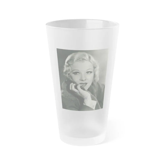 Glenda Farrell #33 (Vintage Female Icon) Frosted Pint Glass 16oz-16oz-Frosted-Go Mug Yourself