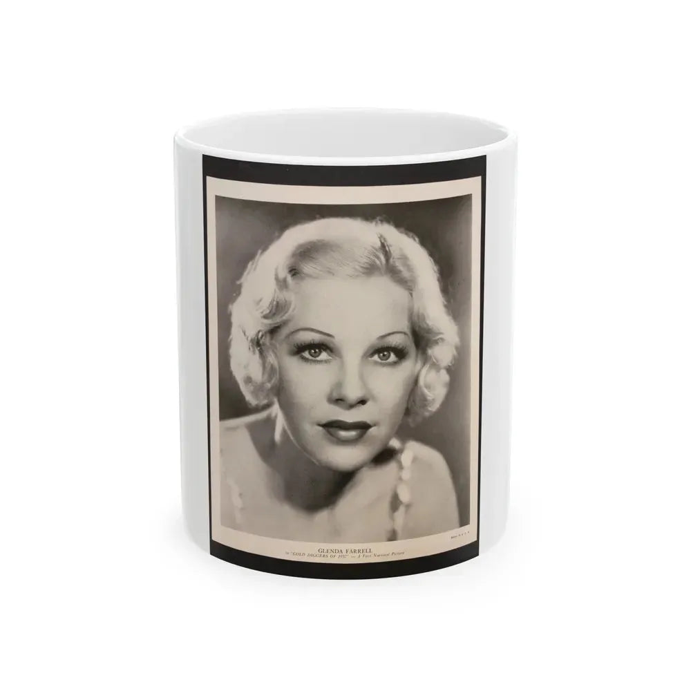 Glenda Farrell #47 (Vintage Female Icon) White Coffee Mug 11oz - Go Mug Yourself