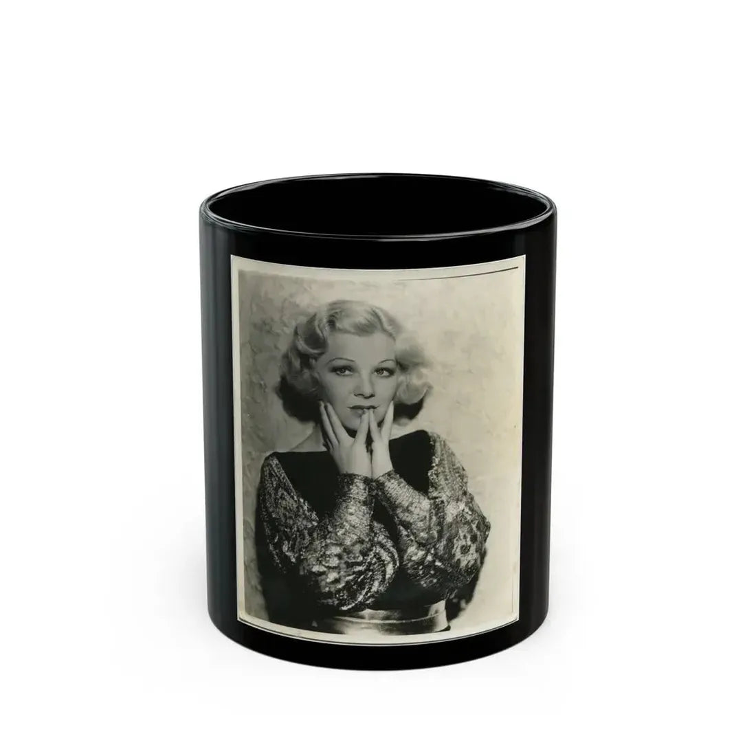 Glenda Farrell #48 (Vintage Female Icon) Black Coffee Mug 11oz - Go Mug Yourself