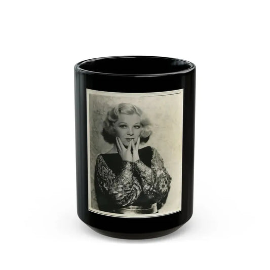 Glenda Farrell #48 (Vintage Female Icon) Black Coffee Mug 15oz - Go Mug Yourself