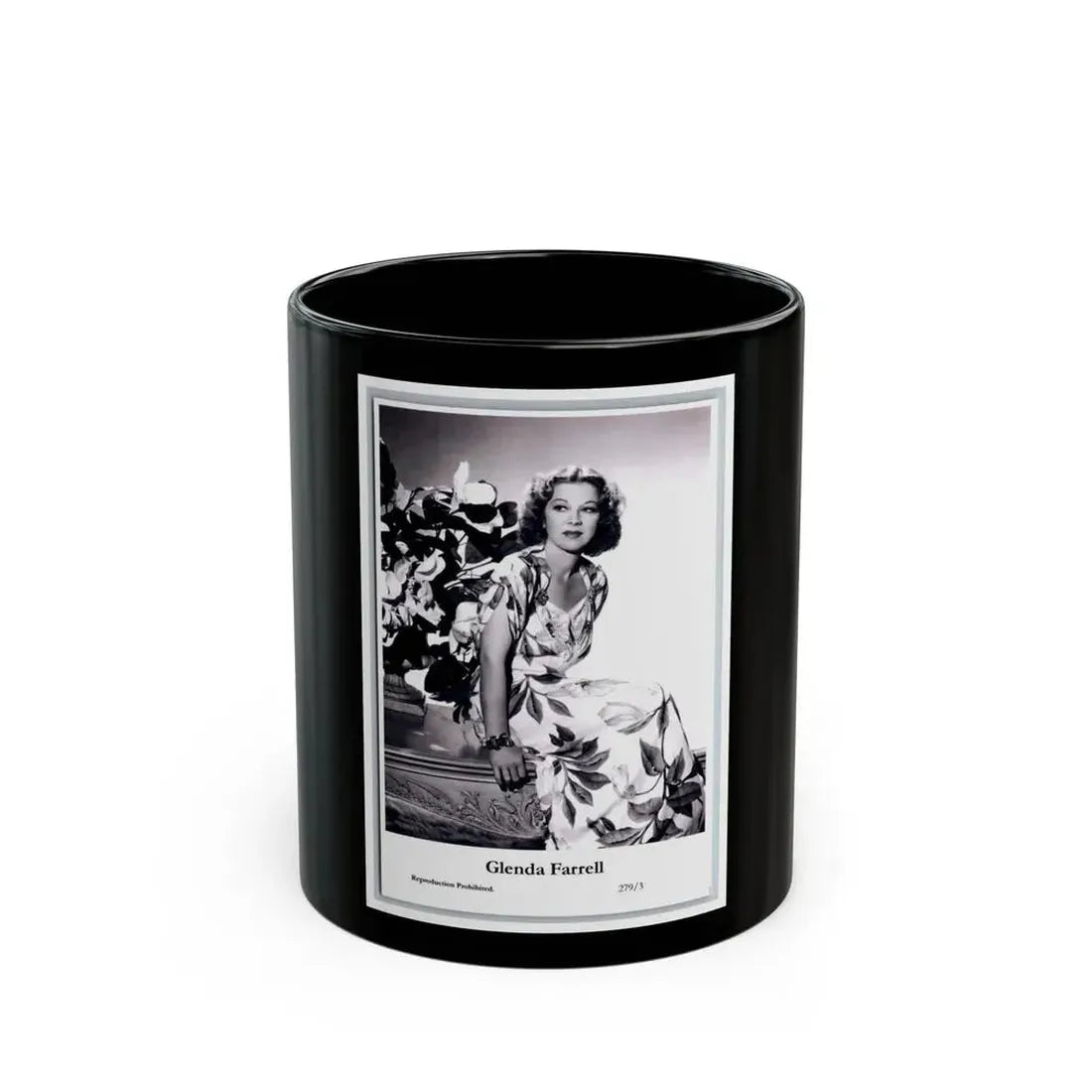 Glenda Farrell #51 (Vintage Female Icon) Black Coffee Mug 11oz - Go Mug Yourself