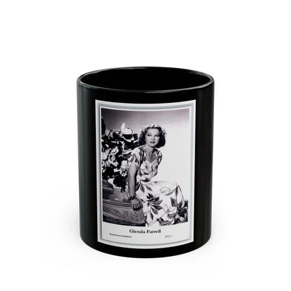 Glenda Farrell #51 (Vintage Female Icon) Black Coffee Mug 11oz - Go Mug Yourself