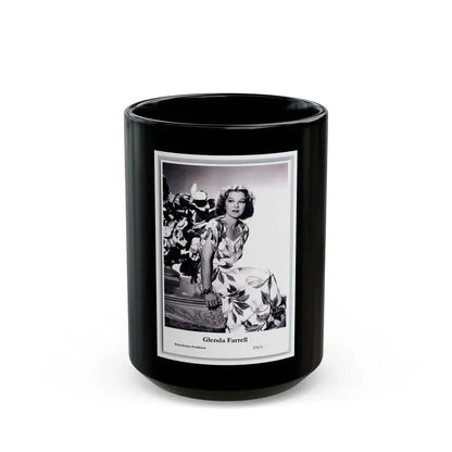 Glenda Farrell #51 (Vintage Female Icon) Black Coffee Mug 15oz - Go Mug Yourself
