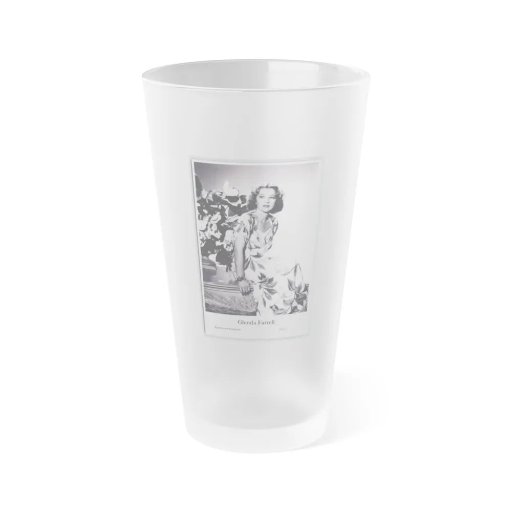 Glenda Farrell #51 (Vintage Female Icon) Frosted Pint Glass 16oz-16oz-Frosted-Go Mug Yourself