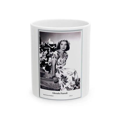 Glenda Farrell #51 (Vintage Female Icon) White Coffee Mug-11oz-Go Mug Yourself