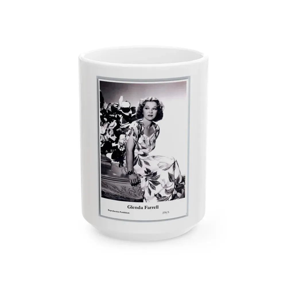 Glenda Farrell #51 (Vintage Female Icon) White Coffee Mug 15oz - Go Mug Yourself