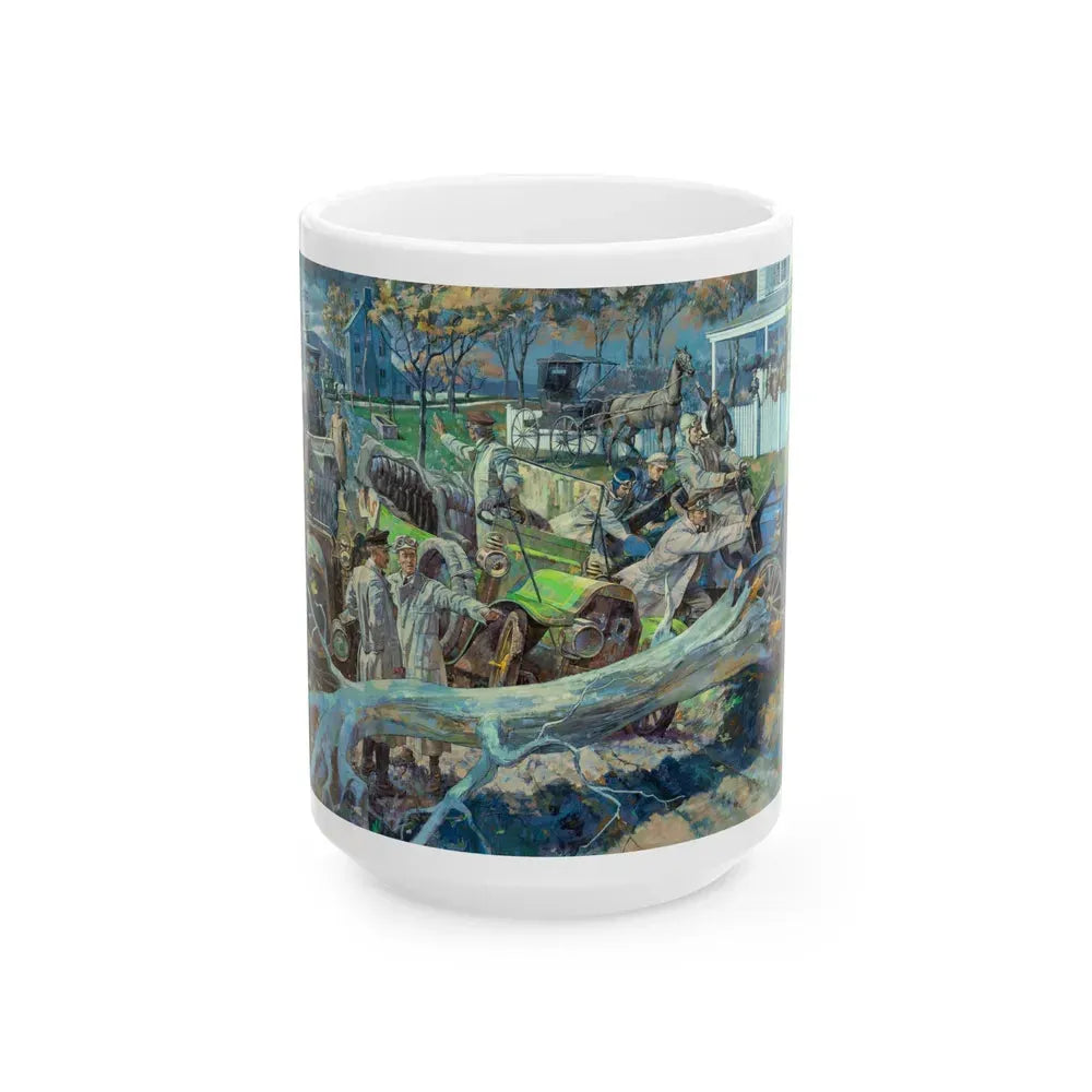 Glidden Tours Test Man & Machine, 1906 - White Coffee Mug 15oz - Go Mug Yourself