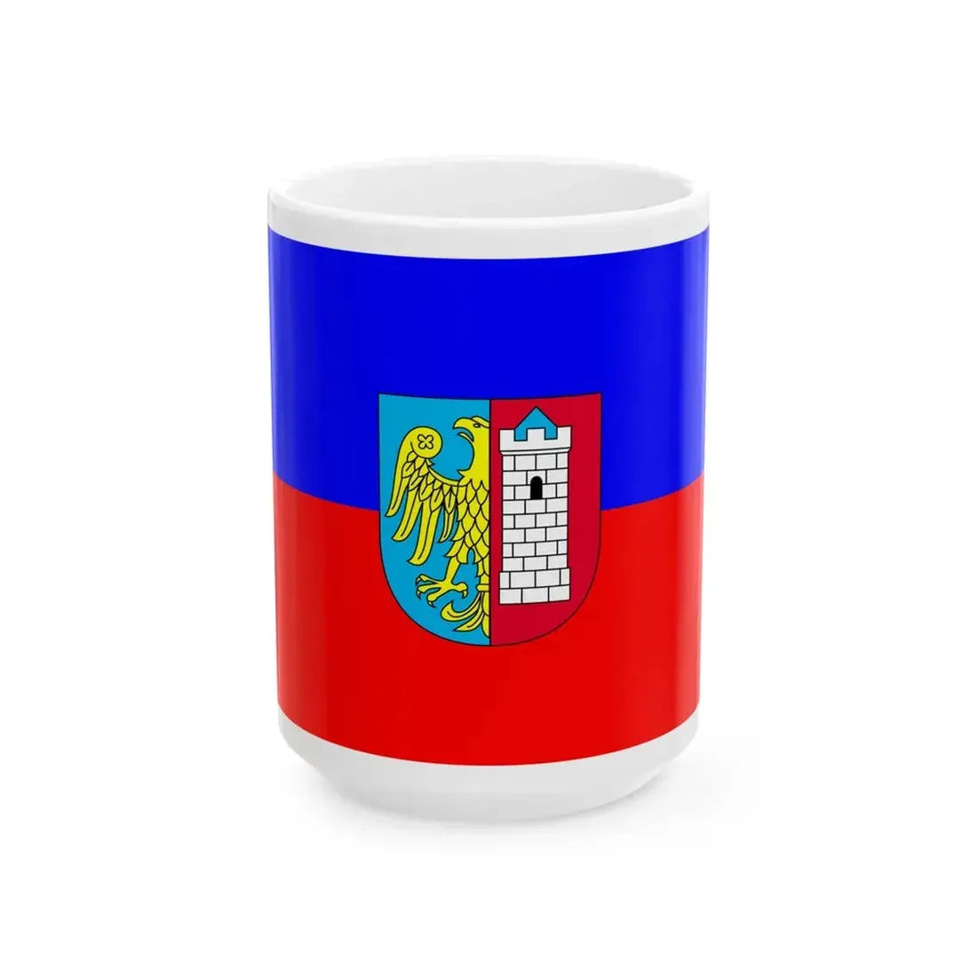 Gliwice flaga (Poland) White Coffee Mug 15oz - Go Mug Yourself
