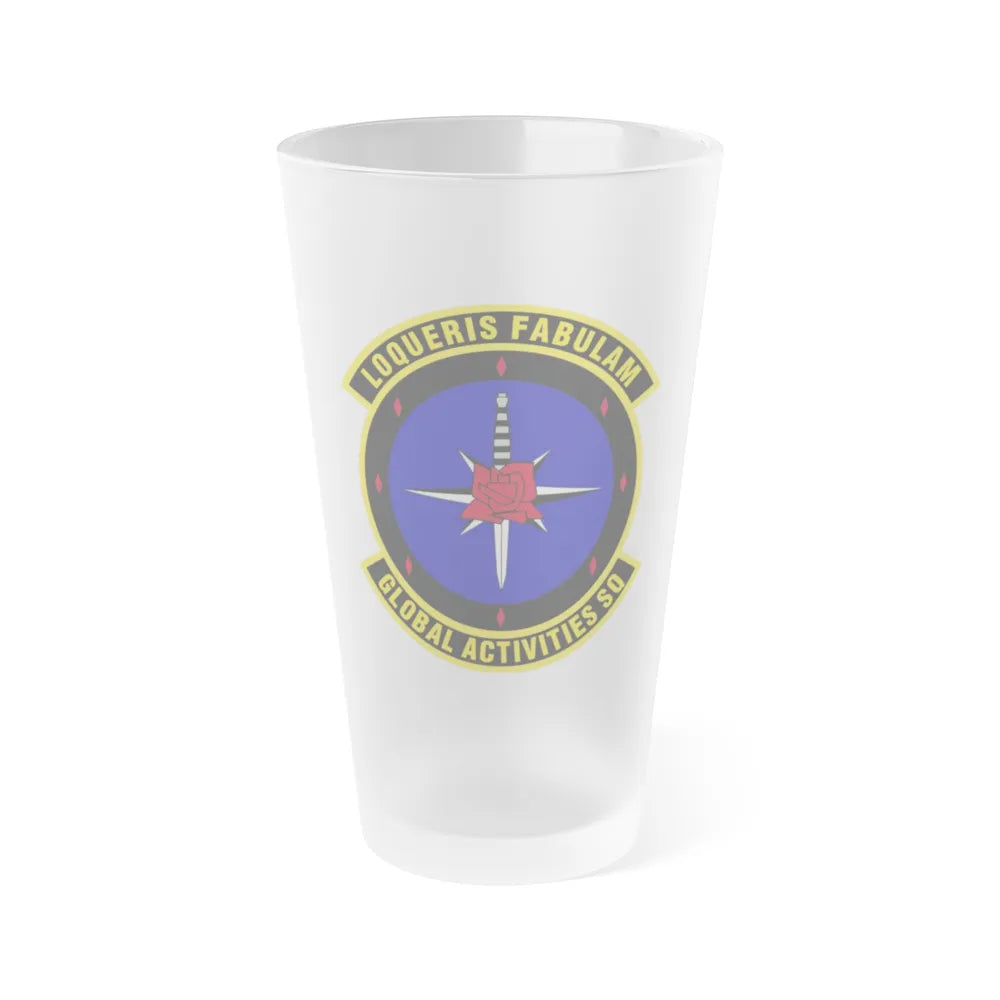 Global Activities Squadron (U.S. Air Force) Frosted Pint Glass 16oz-16oz-Frosted-Go Mug Yourself