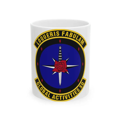 Global Activities Squadron (U.S. Air Force) White Coffee Mug-11oz-Go Mug Yourself