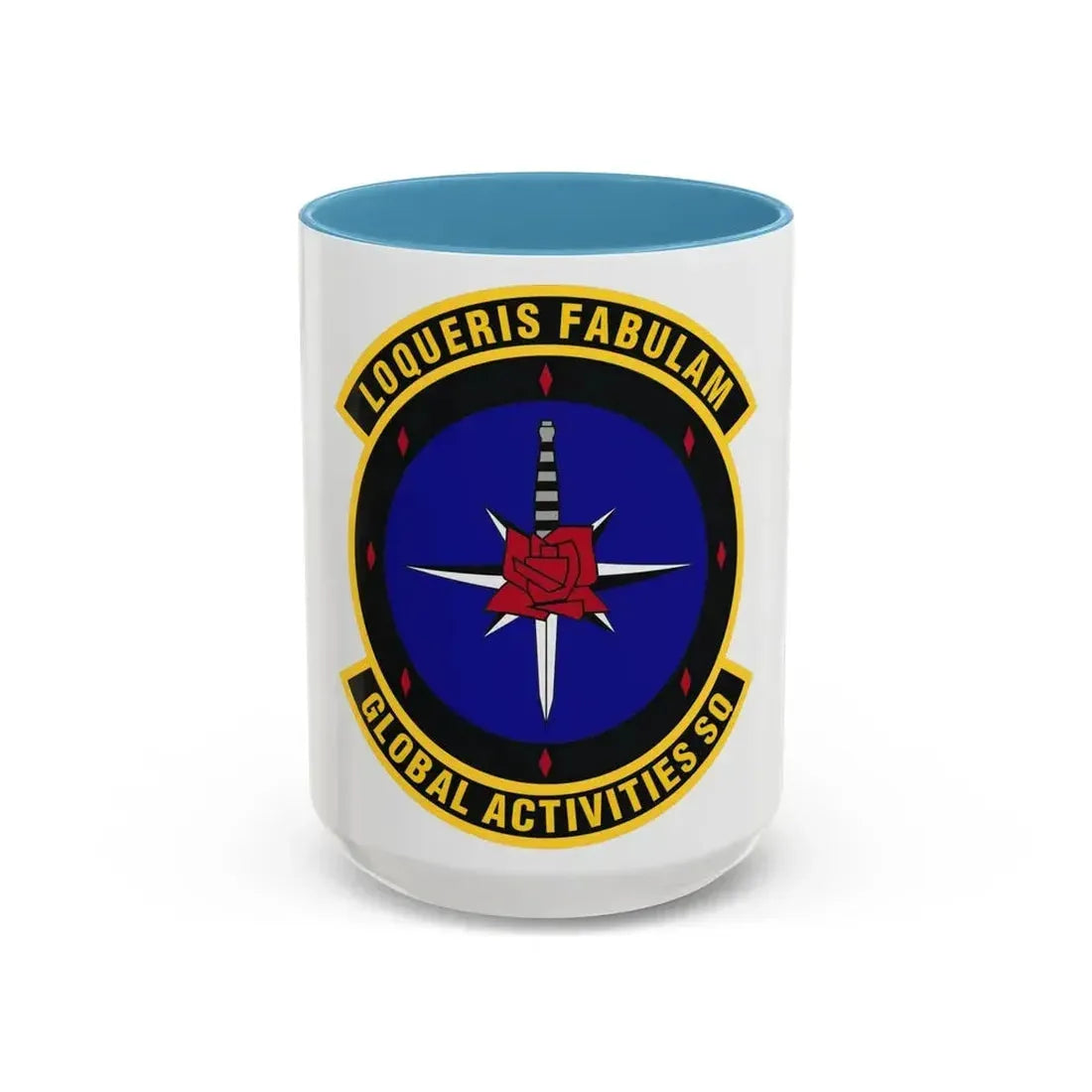 Global Activities Squadron (U.S. Air Force) Accent Coffee Mug 15oz Light Blue - Go Mug Yourself